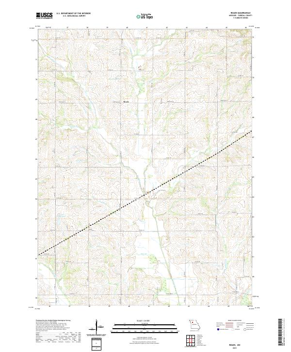 USGS Topographic Map – Roads
