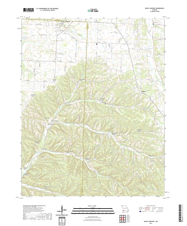 USGS Topographic Map – Rocky Comfort