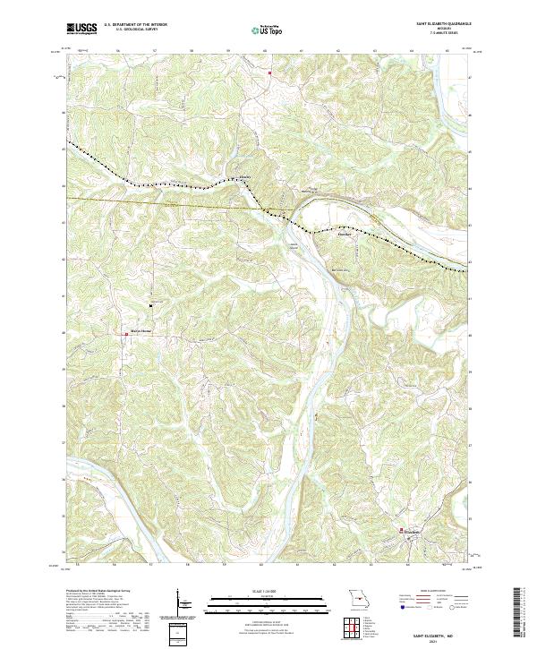 USGS Topographic Map – Saint Elizabeth