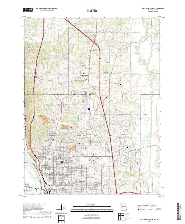USGS Topographic Map – Saint Joseph North