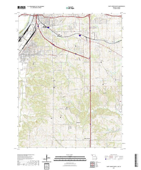USGS Topographic Map – Saint Joseph South
