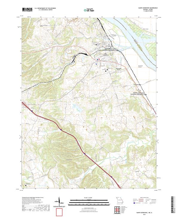 USGS Topographic Map – Sainte Genevieve