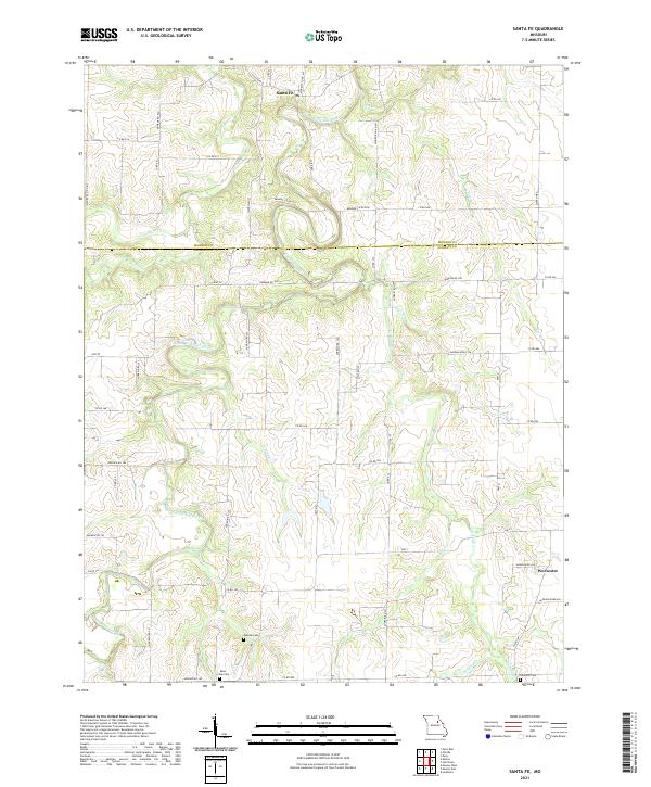 USGS Topographic Map – Santa Fe