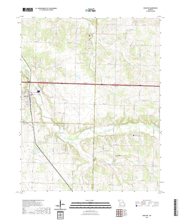 USGS Topographic Map – Sarcoxie