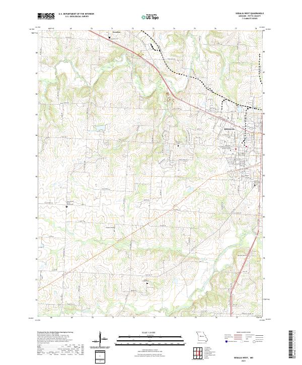 USGS Topographic Map – Sedalia West