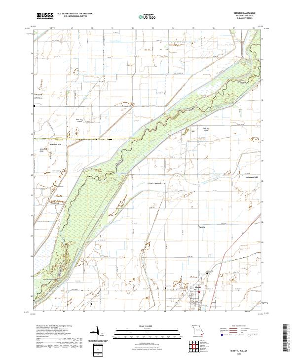 USGS Topographic Map – Senath