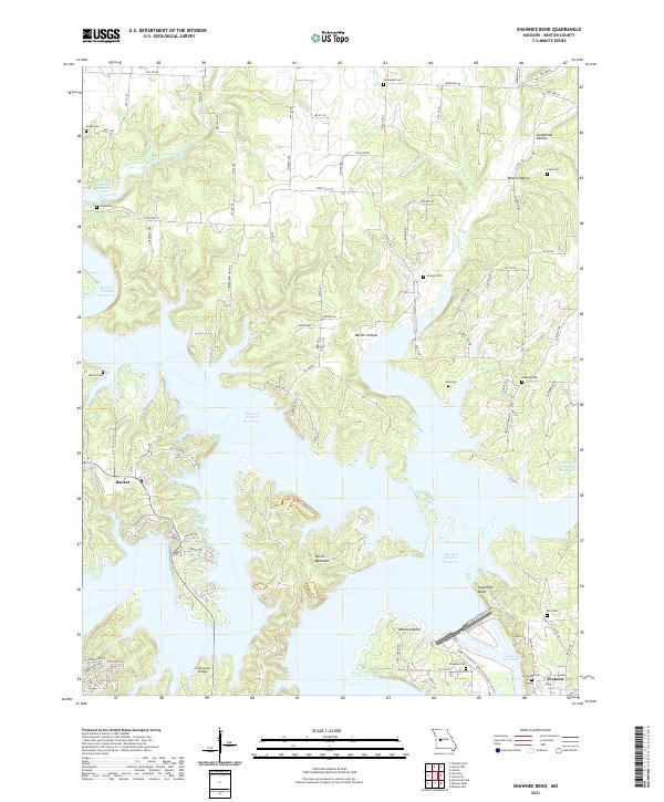 USGS Topographic Map – Shawnee Bend