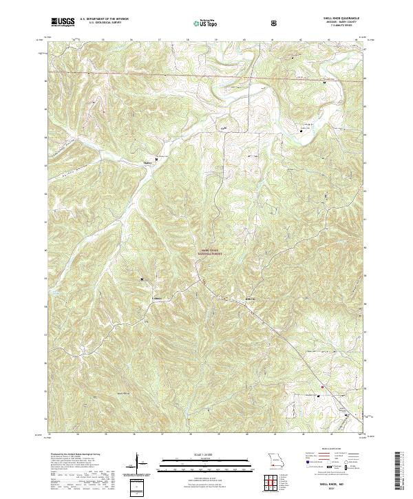 USGS Topographic Map – Shell Knob