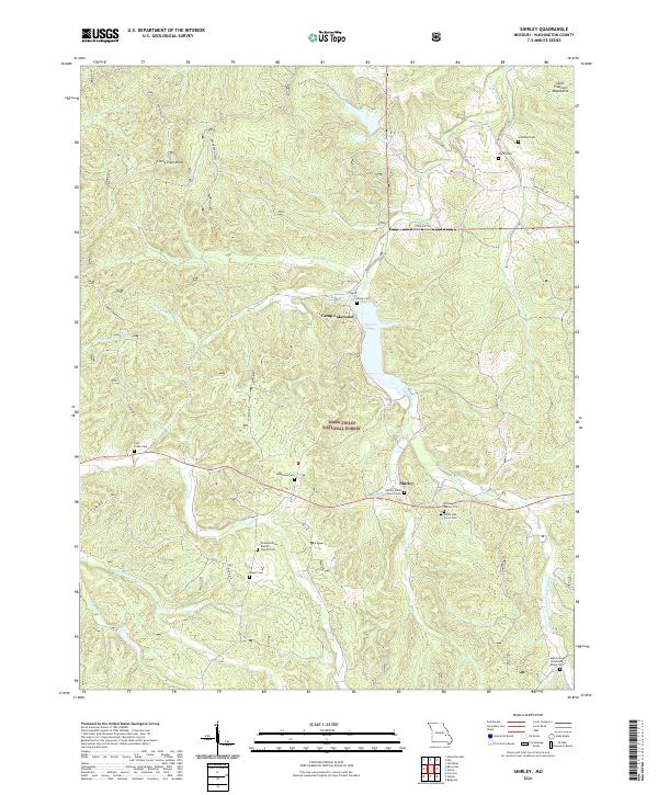 USGS Topographic Map – Shirley