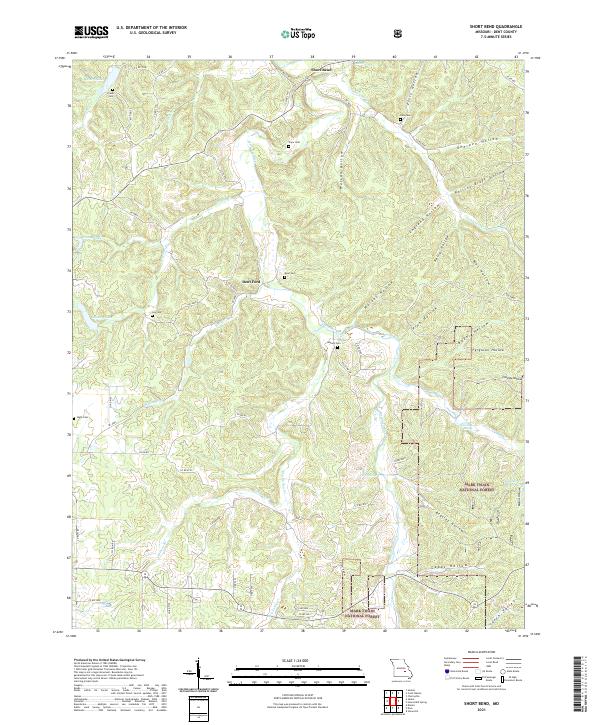 USGS Topographic Map – Short Bend