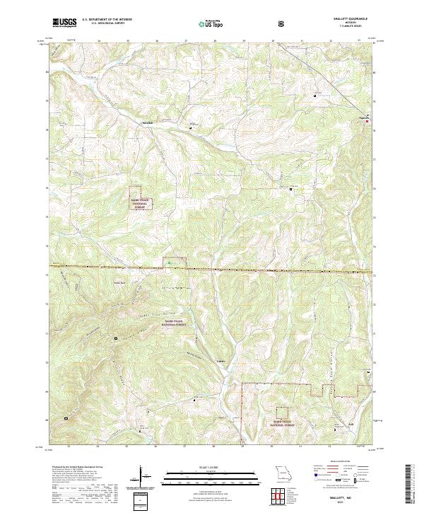 USGS Topographic Map – Smallett
