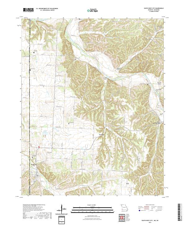USGS Topographic Map – South West City
