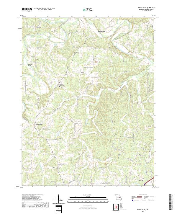 USGS Topographic Map – Spring Bluff