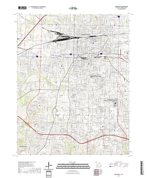 USGS Topographic Map – Springfield