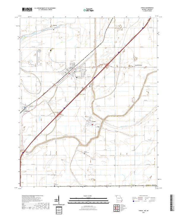 USGS Topographic Map – Steele