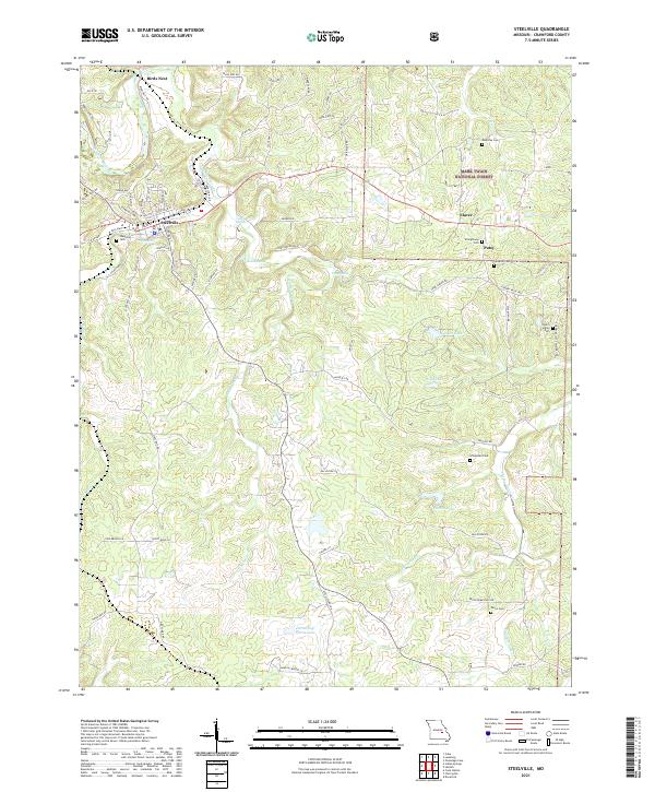 USGS Topographic Map – Steelville