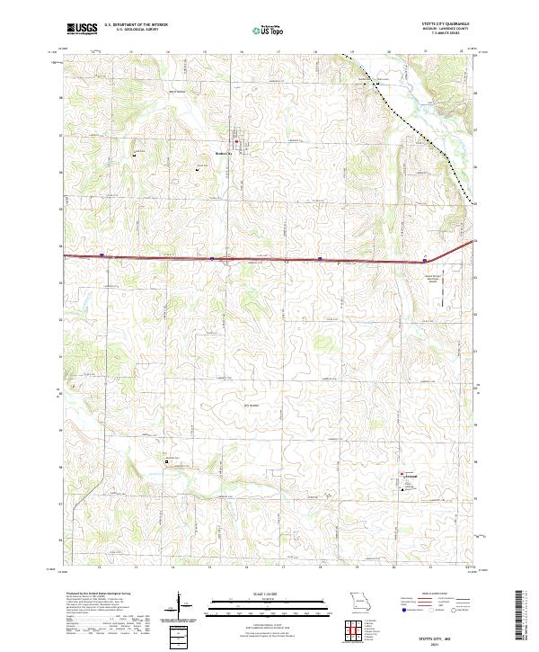 USGS Topographic Map – Stotts City