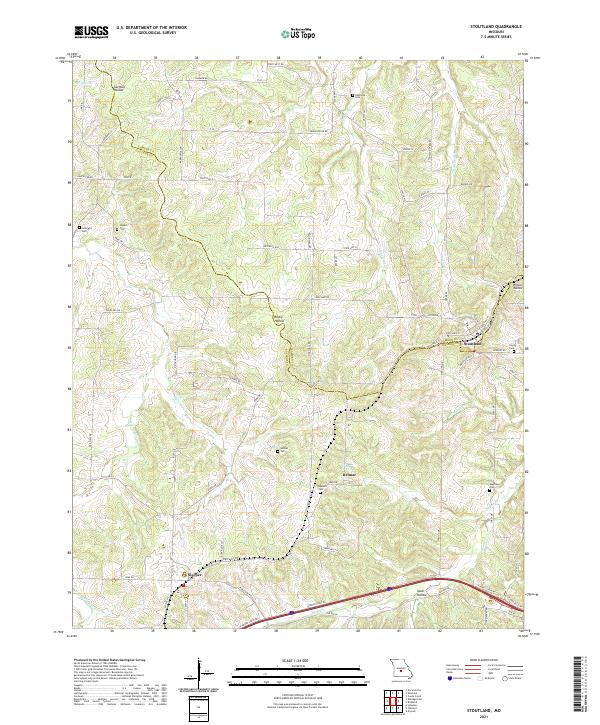 USGS Topographic Map – Stoutland