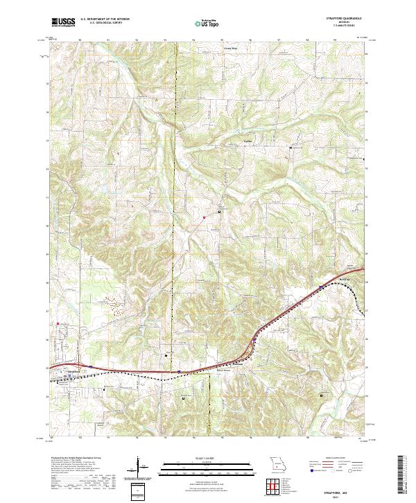 USGS Topographic Map – Strafford