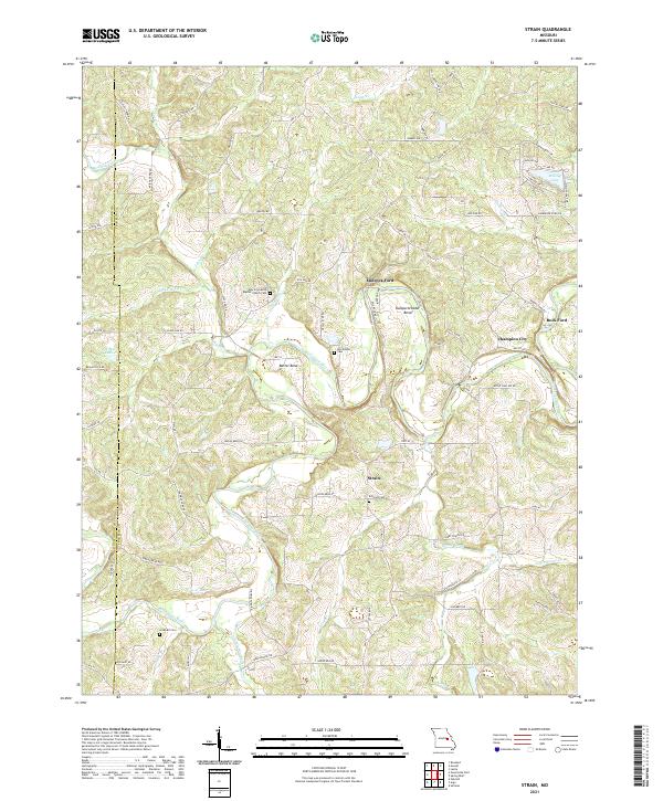 USGS Topographic Map – Strain