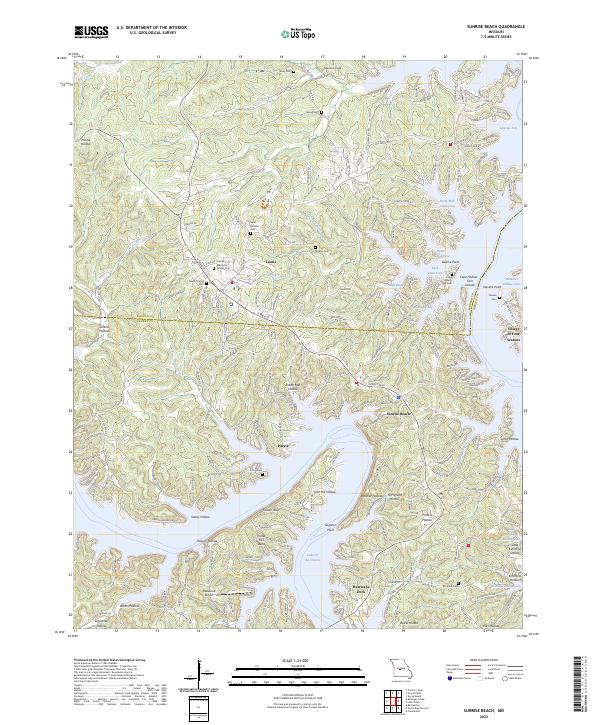 USGS Topographic Map – Sunrise Beach