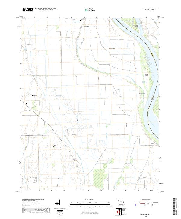 USGS Topographic Map – Thebes SW