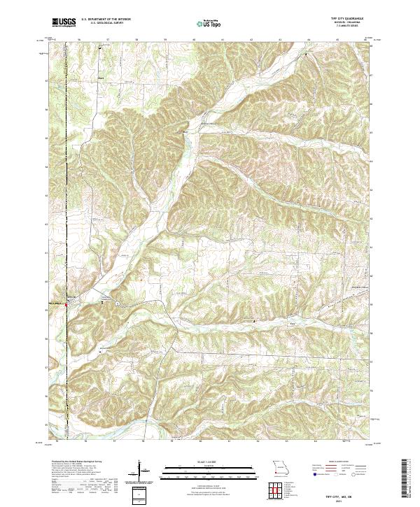 USGS Topographic Map – Tiff City