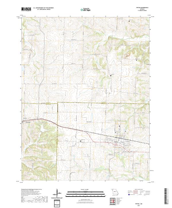 USGS Topographic Map – Tipton