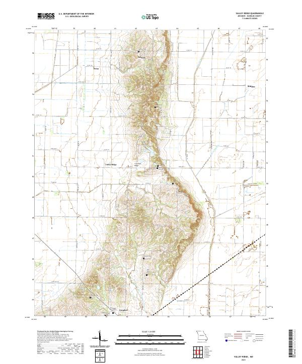 USGS Topographic Map – Valley Ridge