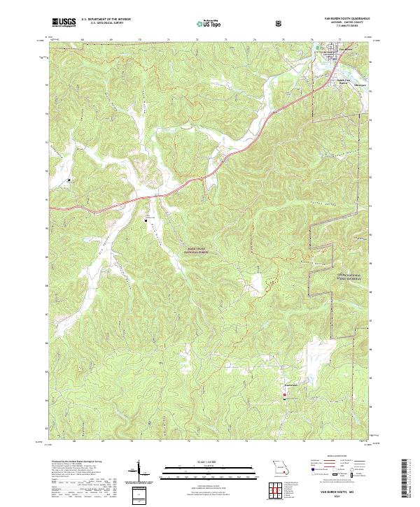USGS Topographic Map – Van Buren South