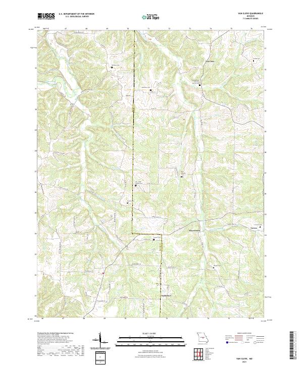 USGS Topographic Map – Van Cleve