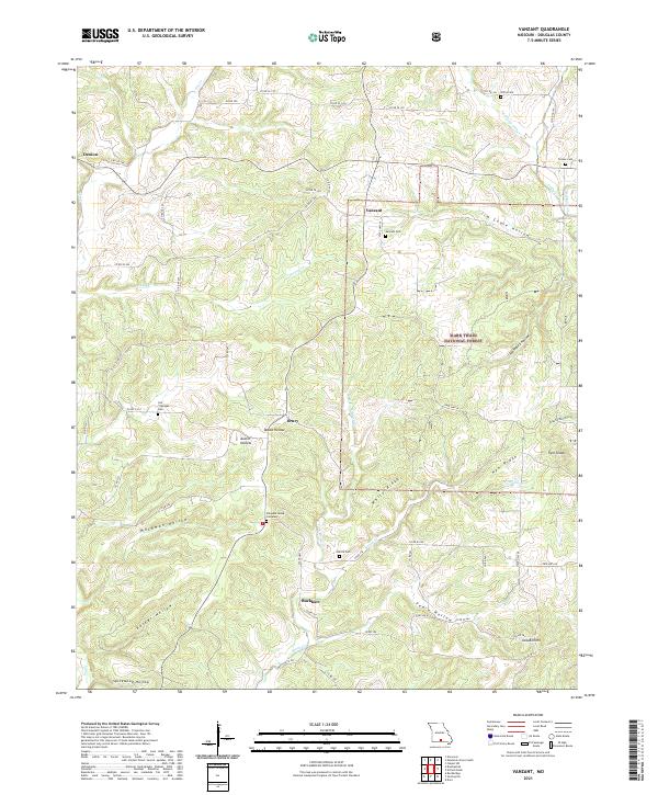 USGS Topographic Map – Vanzant