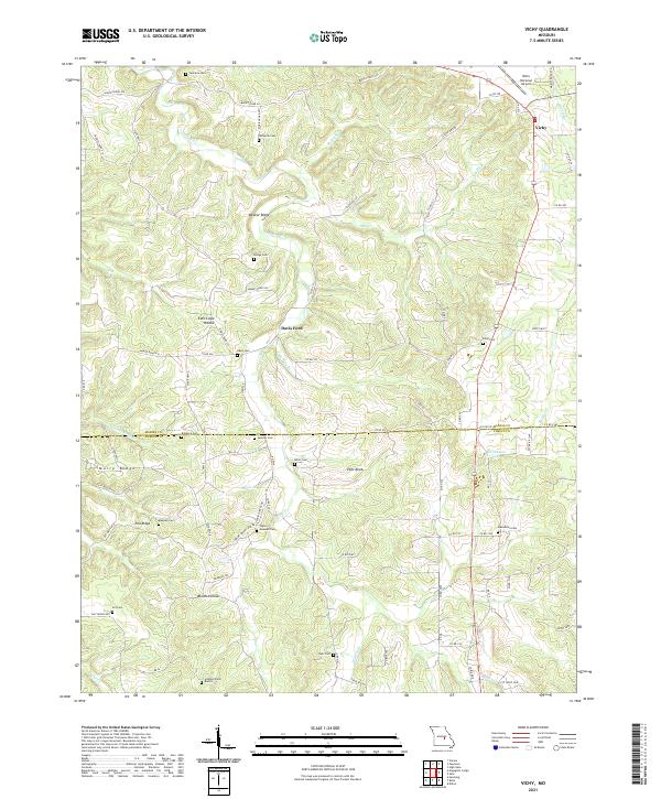 USGS Topographic Map – Vichy