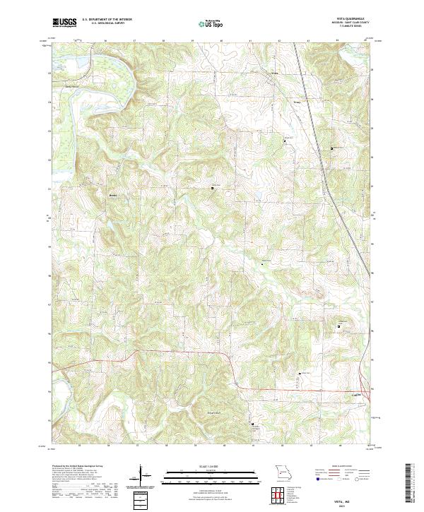 USGS Topographic Map – Vista