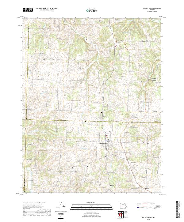 USGS Topographic Map – Walnut Grove