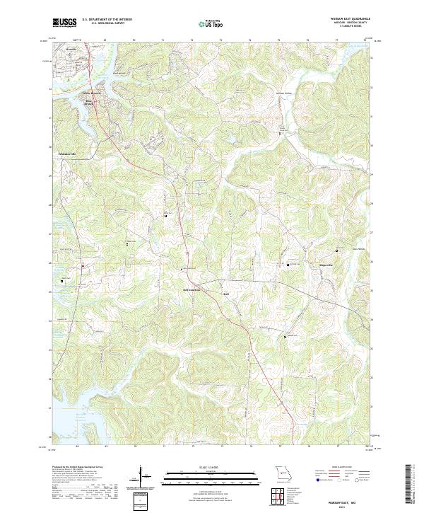 USGS Topographic Map – Warsaw East