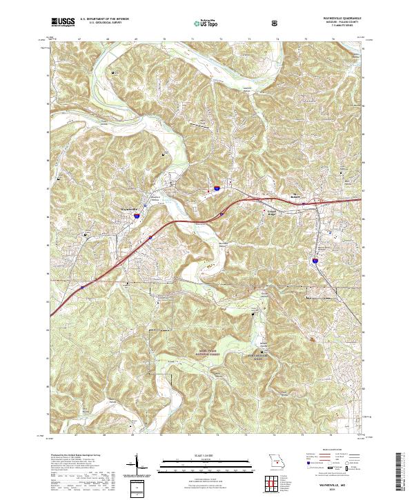 USGS Topographic Map – Waynesville