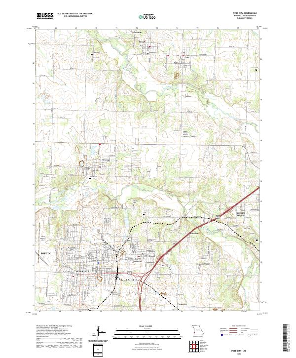 USGS Topographic Map – Webb City