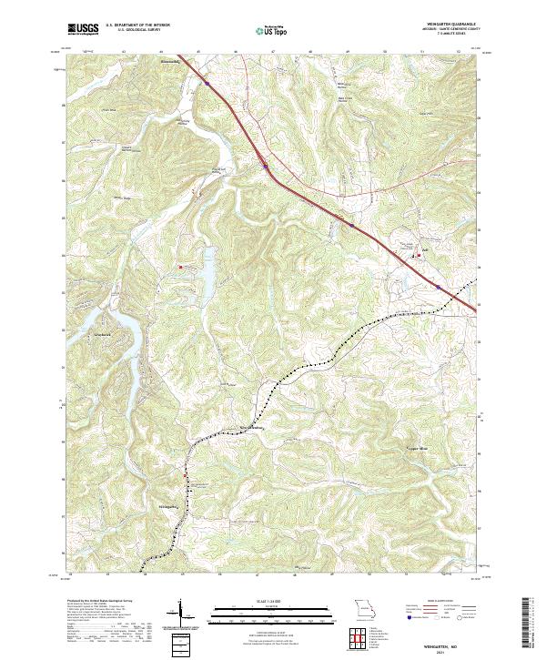 USGS Topographic Map – Weingarten
