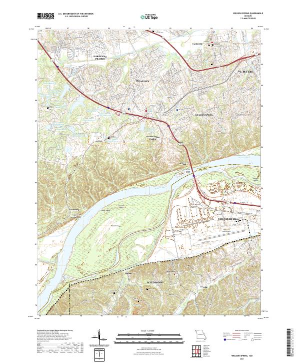 USGS Topographic Map – Weldon Spring