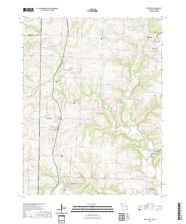 USGS Topographic Map – West Line