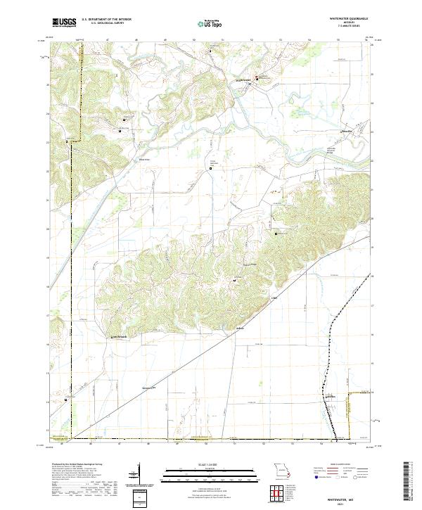 USGS Topographic Map – Whitewater