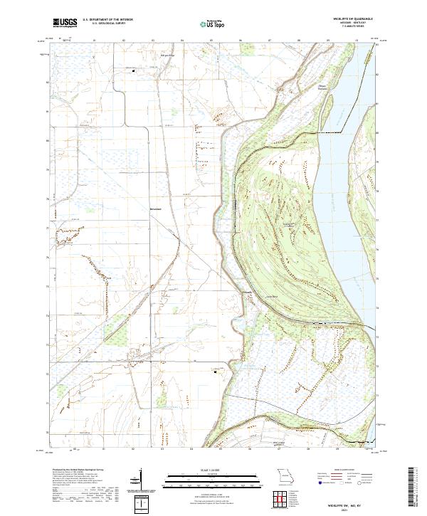 USGS Topographic Map – Wickliffe SW