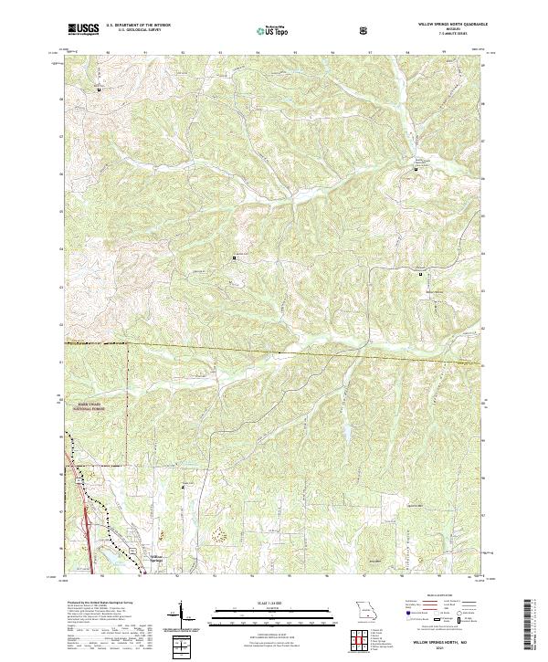 USGS Topographic Map – Willow Springs North