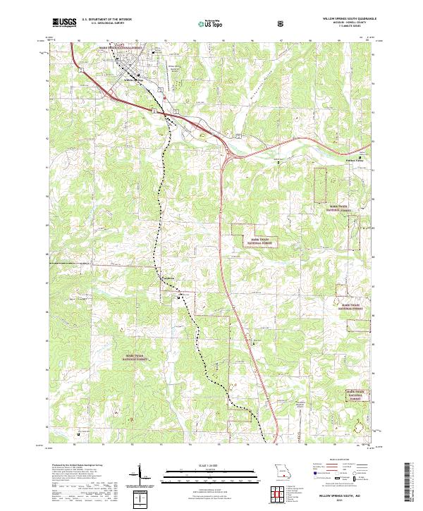 USGS Topographic Map – Willow Springs South