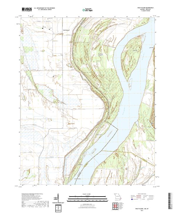 USGS Topographic Map – Wolf Island