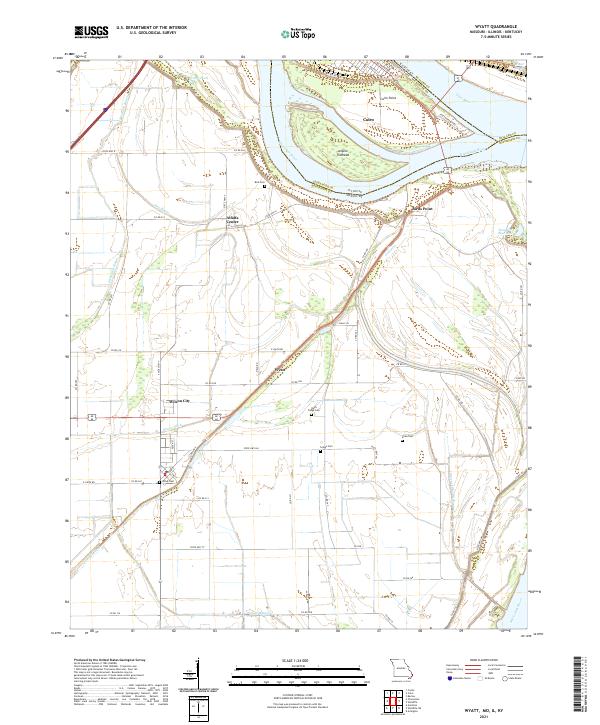 USGS Topographic Map – Wyatt