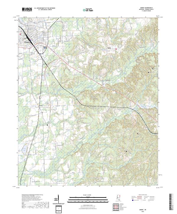 USGS Topographic Map – Amory