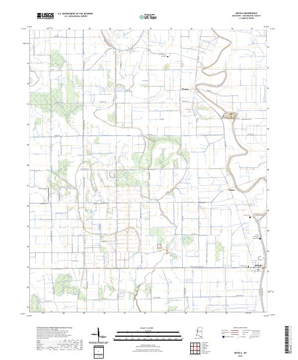 USGS Topographic Map – Arcola