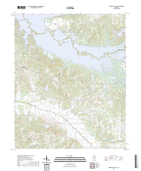 USGS Topographic Map – Arkabutla East
